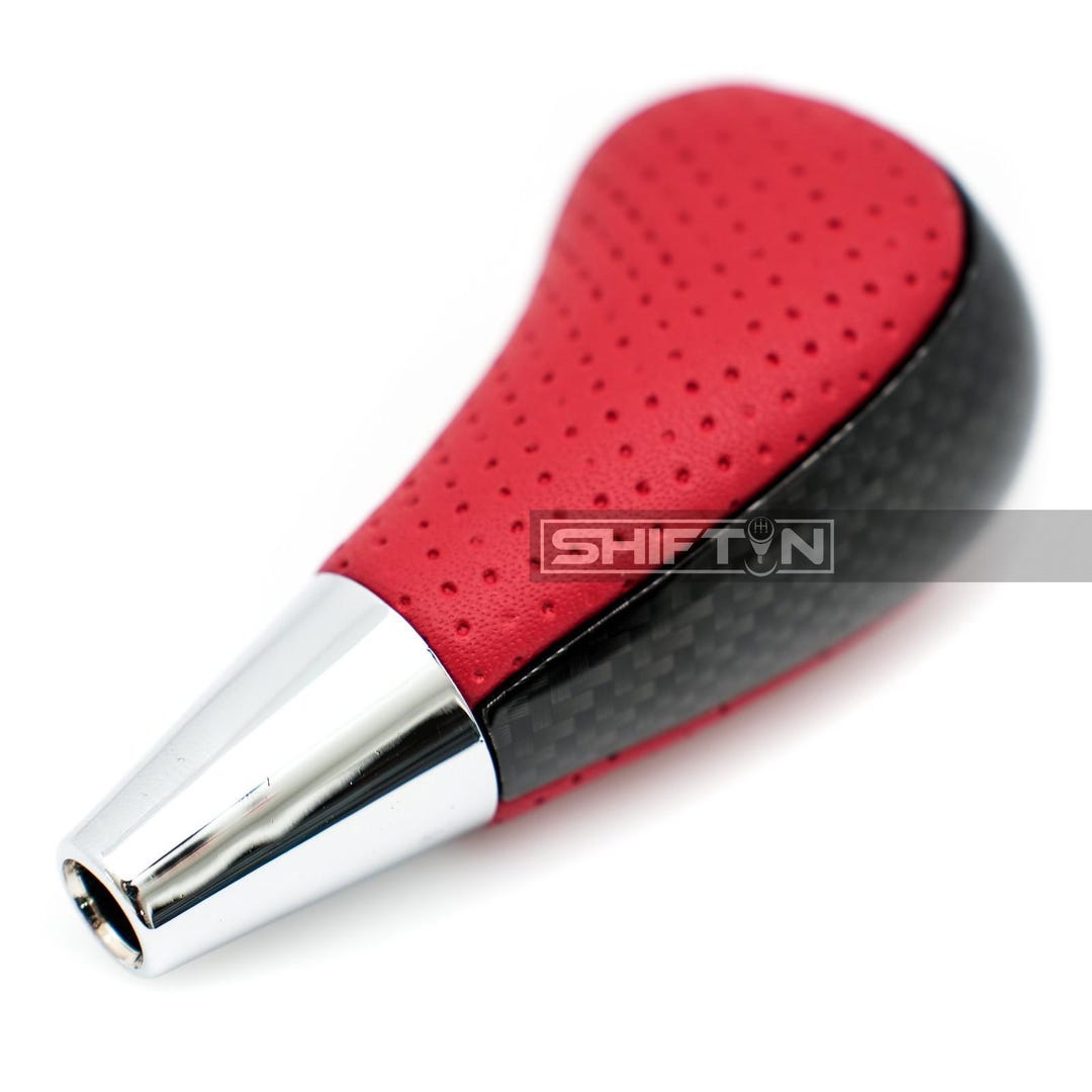 SHIFTIN Red Nuluxe Carbon Pattern Gear Shift Knob Shifter for Lexus