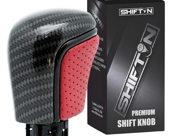 SHIFTIN Red & Carbon Fiber Gear Shift Knob for Toyota Camry Corolla Cross Avalon Yaris