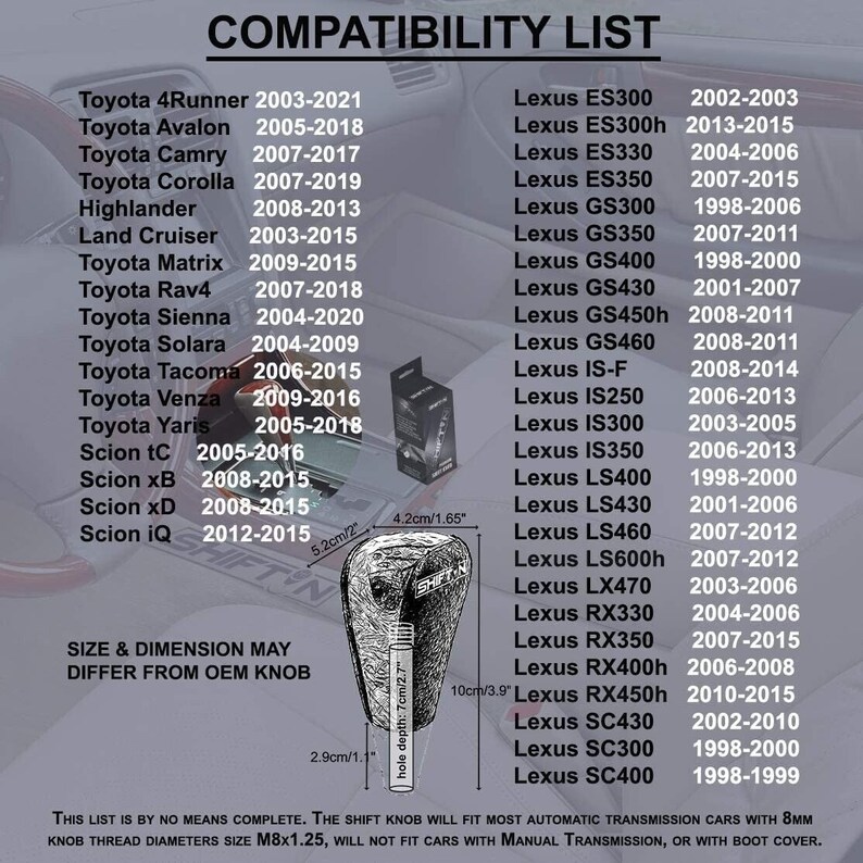 Pomo de cambio de marchas de fibra de carbono azul: actualización de posventa para Toyota y Lexus imagen 5