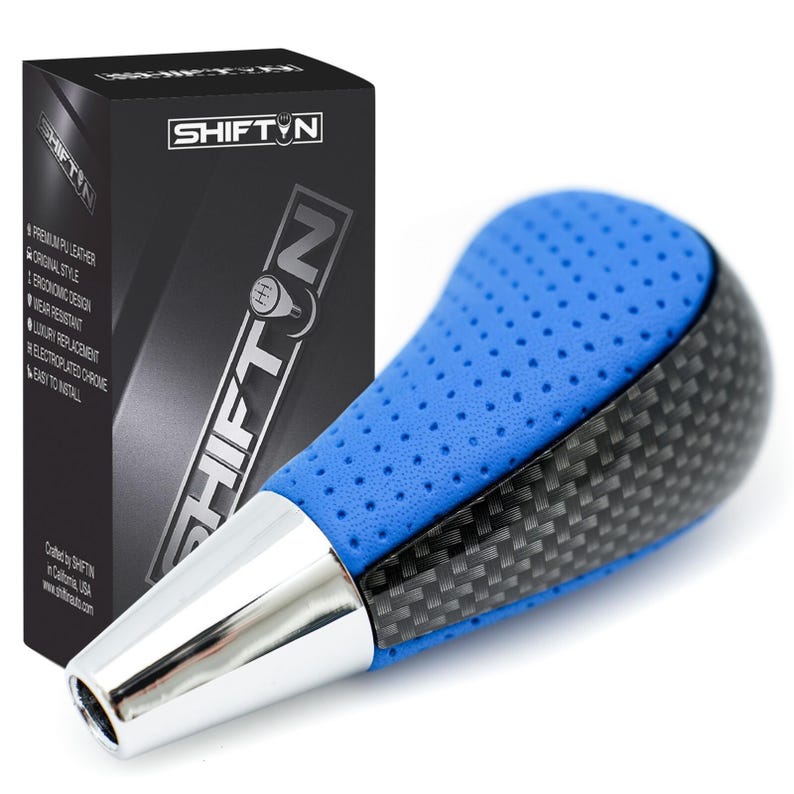 Shiftin Blue Carbon Gear Shift Knob For Toyota 4Runner Rav4 Tacoma Lexus Es300 Sc Gs Rx image 1