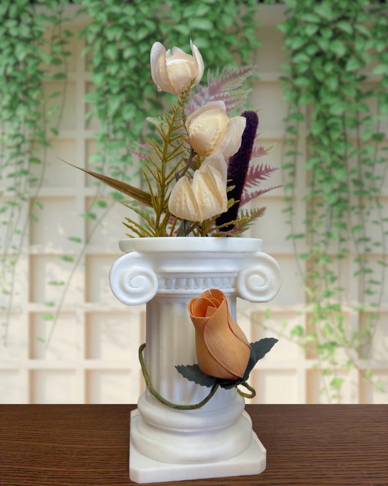 Roman Column Sculpture Organizer and Holder - Desk Home Garden Makeup ...