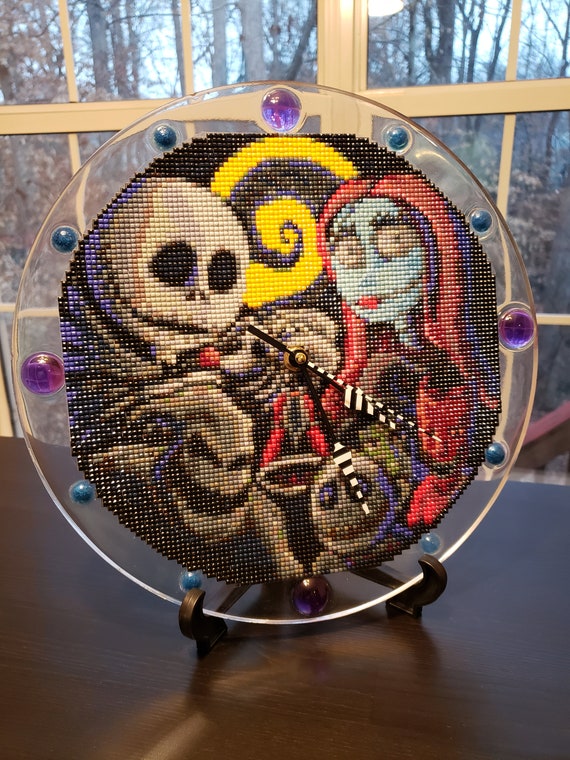 Nightmare Before Christmas 5D Diamond Painting Clock Kit Etsy