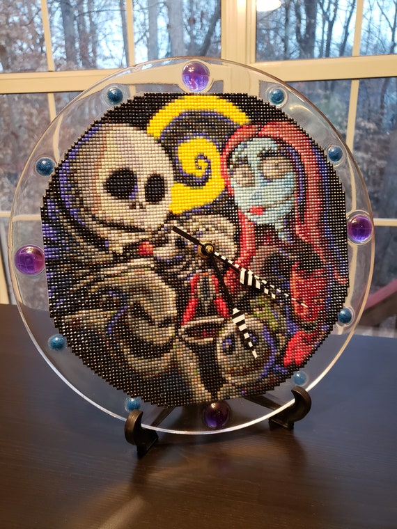 Nightmare Before Christmas 5D Diamond Painting Clock Kit Square