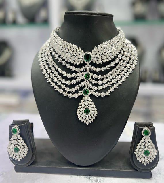 Marriage American Diamond Bridal Jewellery Set AMERICAN DIAMOND