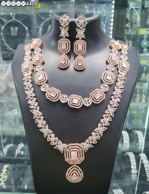 Two layer clearance diamond necklace