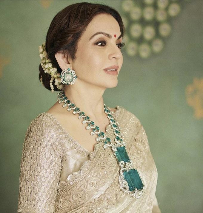 Isha Ambani Square Maang Tikka Isha Ambani Inspired Necklace Set