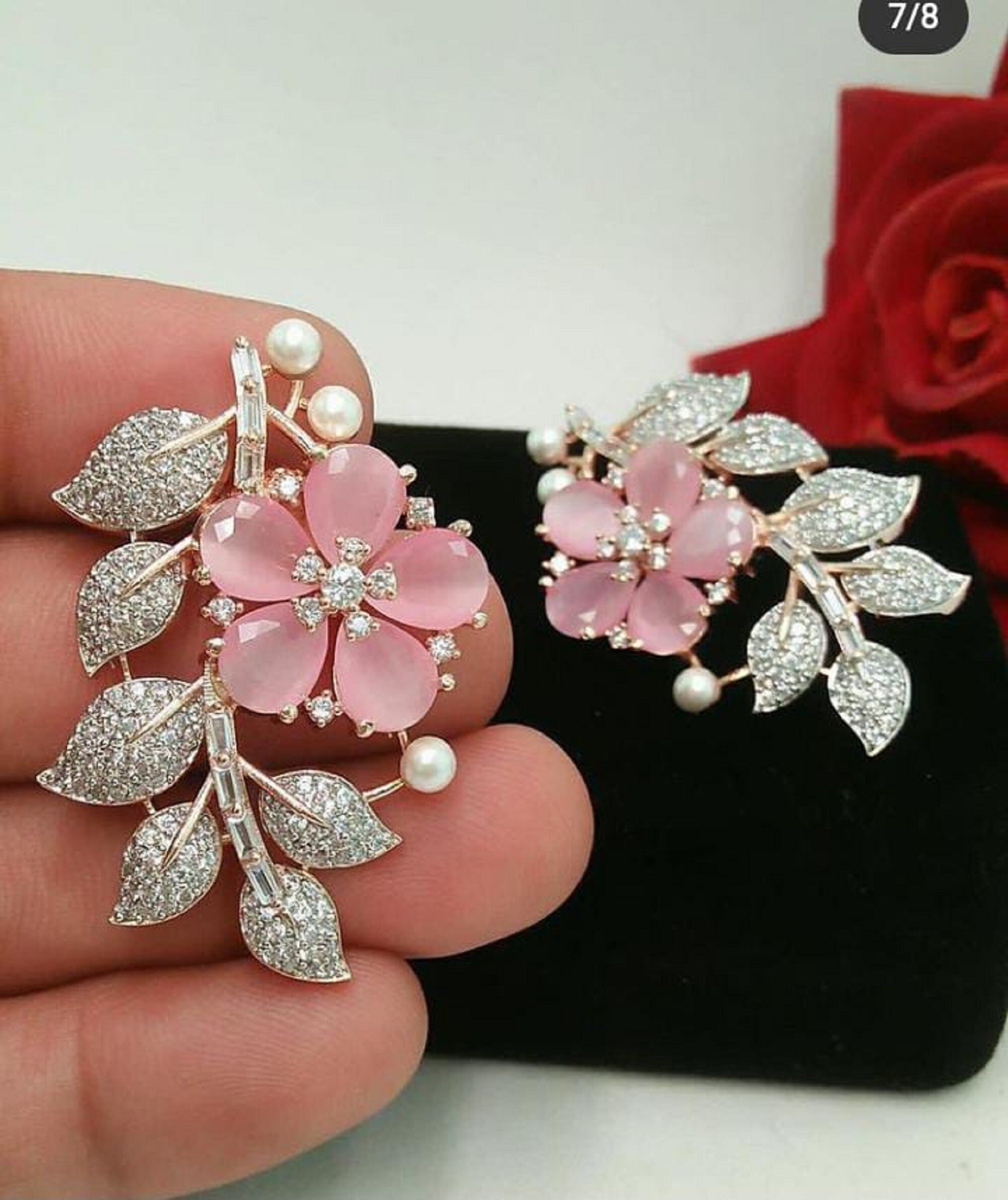 Light pink colour earrings deals