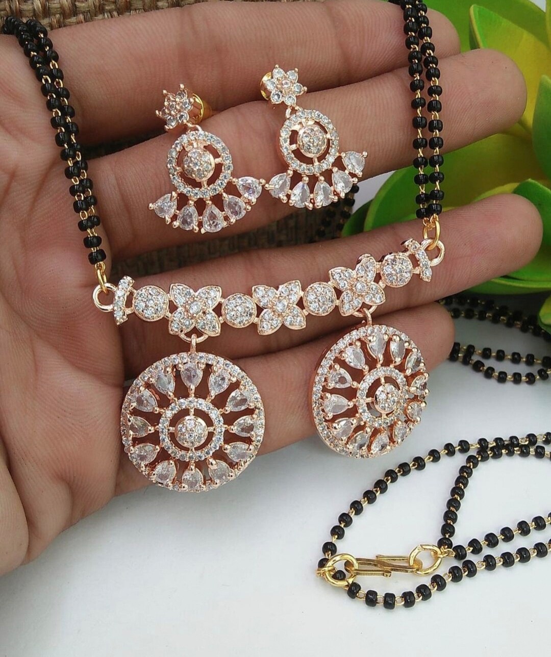 Buy Spangel Fashion Wedding Special American Diamond Gold Plated  Mangalsutra for Women Online at desertcartTunisia