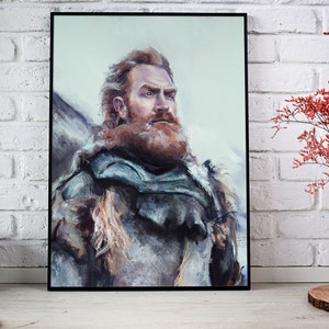 Tormund Portrait, Gingers are kissed by the fire, TV Show Fan Art Poster, Wildling, Red hair and beard, Print Home Art Decor Gift Idea