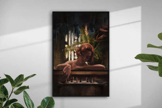 The Queen's Gambit Art Print Beth Harmon Room Decor -  Norway