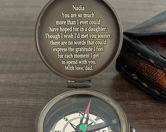 Personalized Brass Compass Anniversary Gifts For Men Brass Compass Birthday Gift For Dad Groomsmen Gift For Him Christmas Gifts For Him