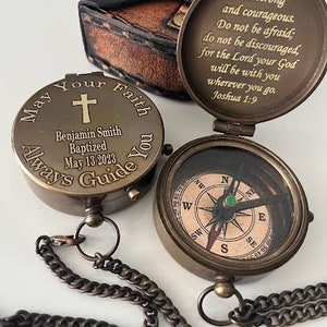 Engraved Compass, Christmas Present, Fathers day gift, Mothers day gift, Gift for dad, Gift for brother, Baptized gift, Graduation Gift, image 3