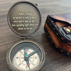 Fathers Day, Gift for Dad, Christmas Gift,Personalized Engraved Compass, Baptism  Gift, Groomsmen Gift, First communion gift
