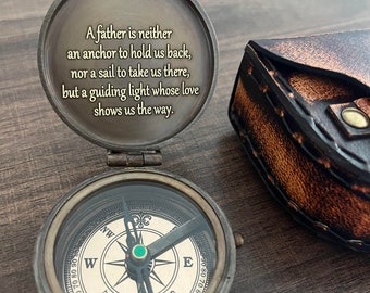 Fathers Day, Gift for Dad, Christmas Gift,Personalized Engraved Compass, Baptism  Gift, Groomsmen Gift, First communion gift