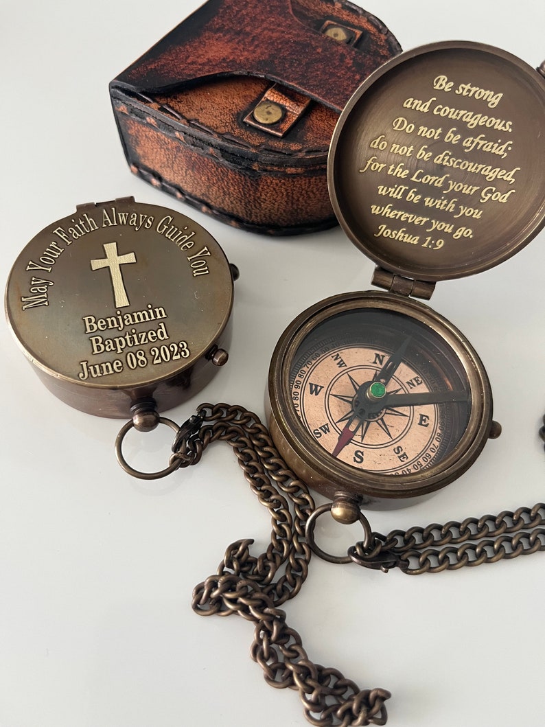 Handmade Brass Engraved Compass, Personalized Gift - Etsy