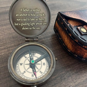 Engraved Compass, Christmas Present, Fathers day gift, Mothers day gift, Gift for dad, Gift for brother, Baptized gift, Graduation Gift, image 2