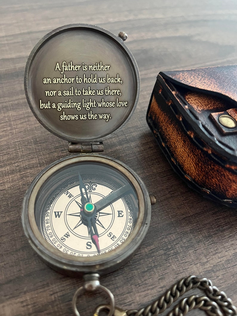 Engraved Compass, Christmas Present, Fathers day gift, Mothers day gift, Gift for dad, Gift for brother, Baptized gift, Graduation Gift, image 2