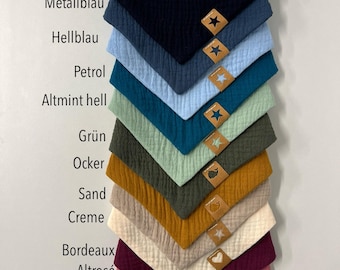 Musselin 100% Baumwolle Kinder Baby Halstuch/Dreieckstuch/Sabbertuch/Spucktuch/Schal