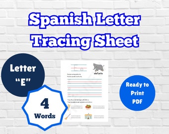 Spanish Letter Tracing Worksheet: Bilingual ABC Learning (PDF Pattern)