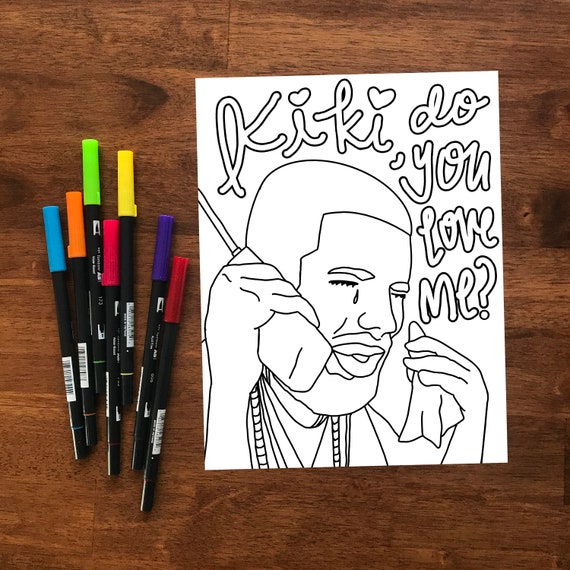 Drake 'in My Feelings' Inspired Coloring Sheet Instant Digital Download -  Etsy Australia