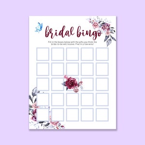 Bridal Shower Game &quot;Bridal Bingo&quot; - Instant Digital Download