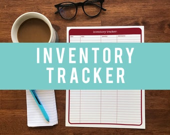 Inventory Tracker  - Instant Digital Download Printable