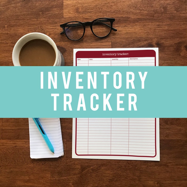 Inventory Tracker Instant Digital Download Printable image 1