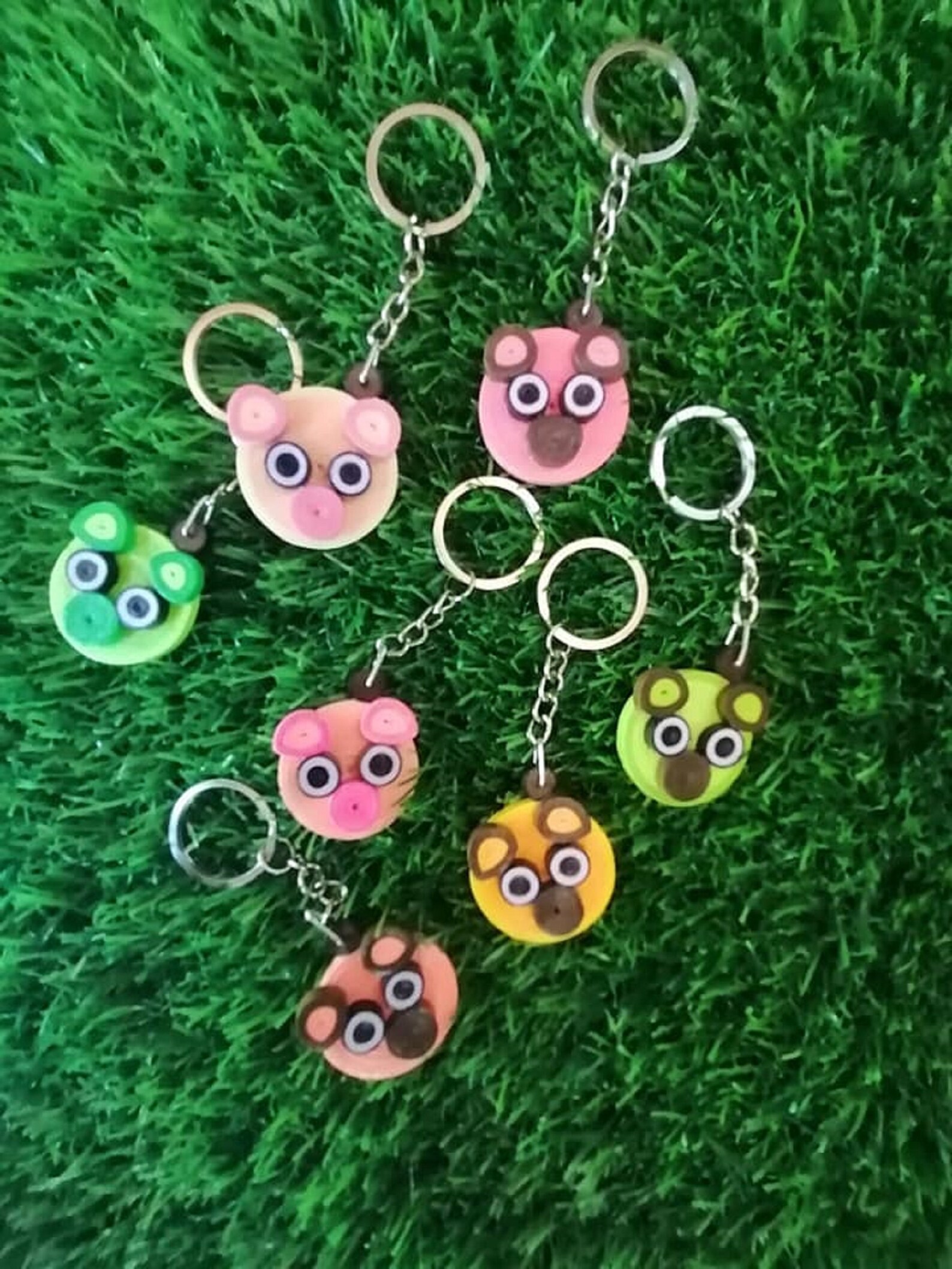 Paper Quilling Key tag Small Key tag Angry bird Key tag Home Etsy