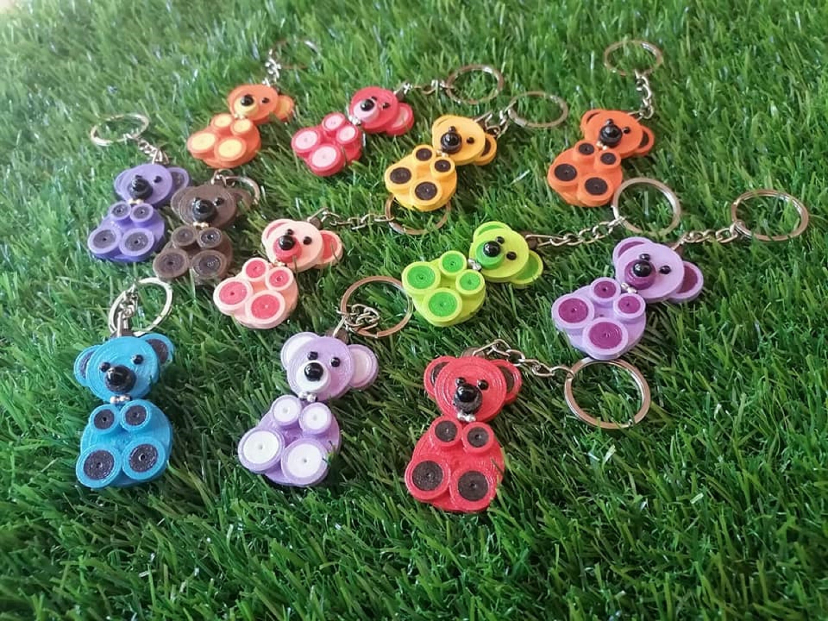 Paper Quilling Key tag Small Key tag Angry bird Key tag Home Etsy