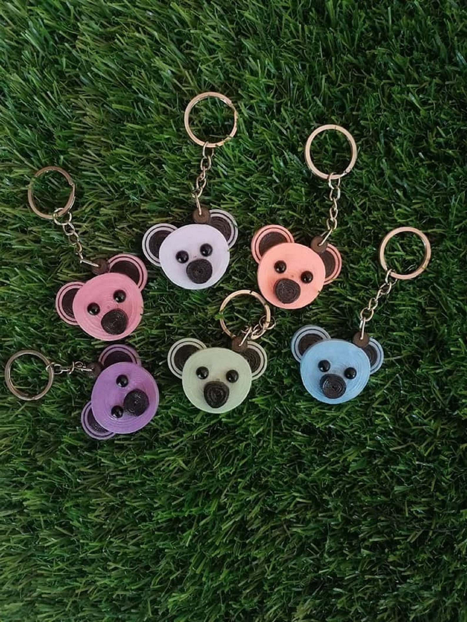 Paper Quilling Key tag Small Key tag Angry bird Key tag Home Etsy