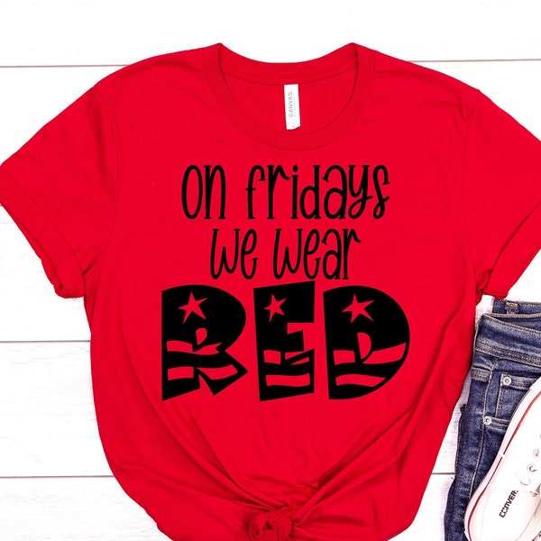 On Fridays We Wear Red SVG, Military Mom SVG, Military SVG, Military Family, Military Wife