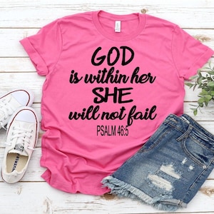 God Is Within Her She Will Not Fail SVG File, Church svg, Christian svg, Religious Gifts svg, Jesus svg, Psalm SVG
