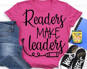 Les lecteurs font des leaders SVG File, Teacher svg, School svg, Back to School svg