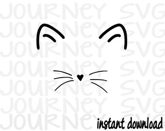 Download Cat Face Svg Etsy