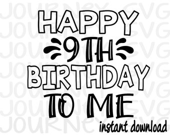 Download Ninth Birthday Svg Etsy