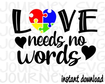 Download Love Needs No Words Svg Etsy