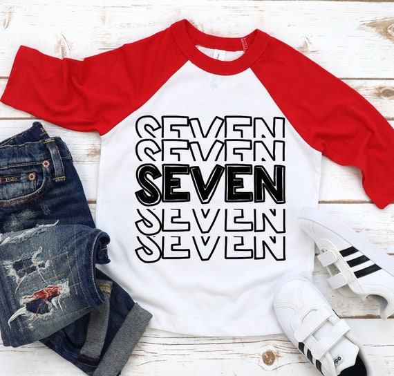 Seventh Birthday SVG, Child's Birthday SVG, Kid's Birthday svg, Child's Birthday Shirt,  Seven Year Old Birthday svg, 7th Birthday svg