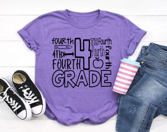 Fourth Grade Teacher SVG, Teacher SVG, Back to School SVG, Teacher Shirt