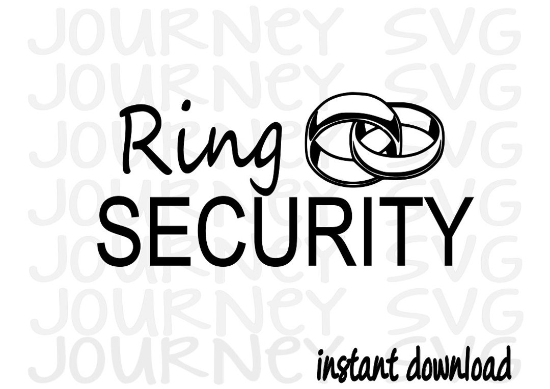 Ring Security Vector Files Ring Security SVG, Ring Bearer SVG, Wedding Bands SVG File, Wedding Svg ...