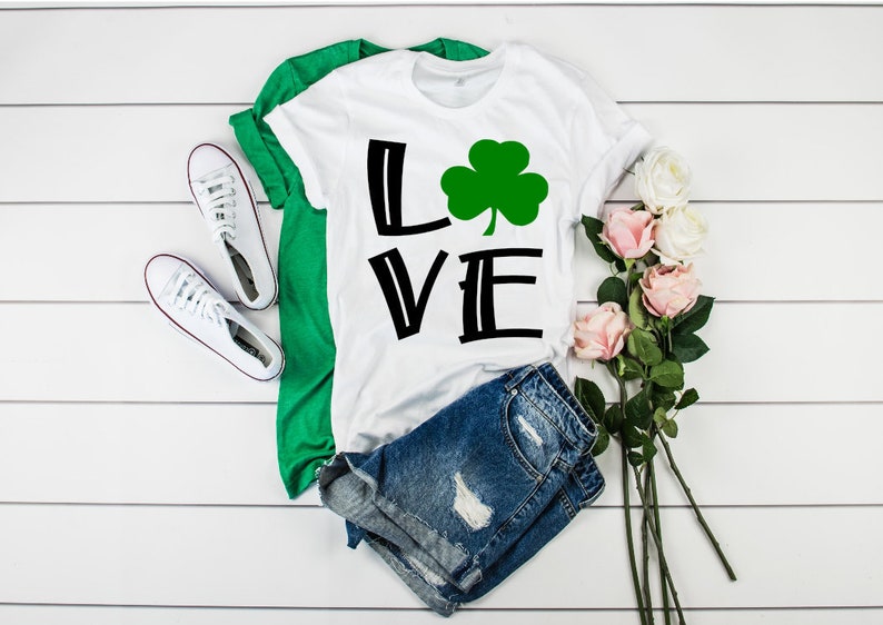 Love Clover SVG Lucky SVG Shamrock SVG St. Patrick's | Etsy
