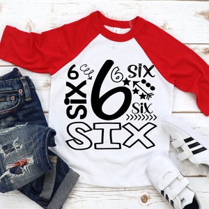 Sechster Geburtstag SVG, Kindergeburtstag SVG, Kindergeburtstag svg, Kindergeburtstag Shirt, sechsjähriger Geburtstag svg, 6
