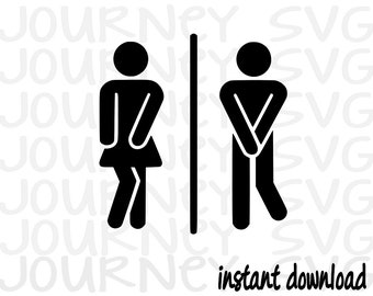 Bathroom Sign SVG, Man symbol,  Female Symbol