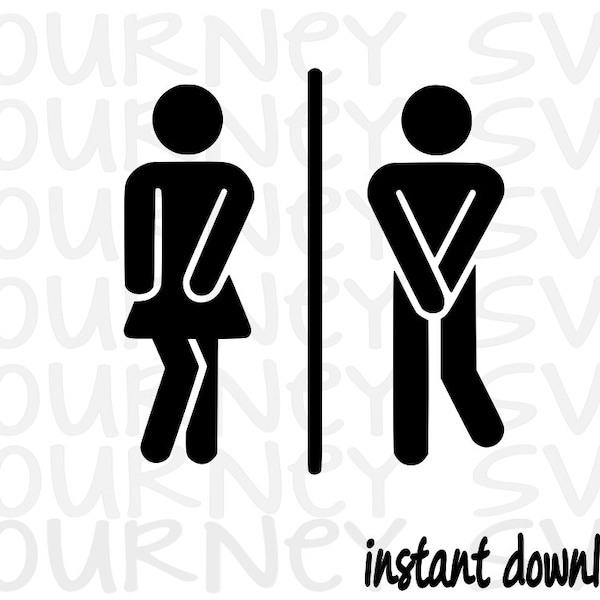 Bathroom Sign SVG, Man symbol,  Female Symbol