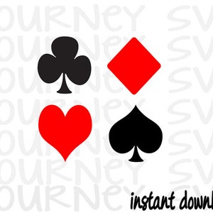 Karte passt SVG-Datei, Pik SVG, Herzen SVG, Karo svg, Clubs svg