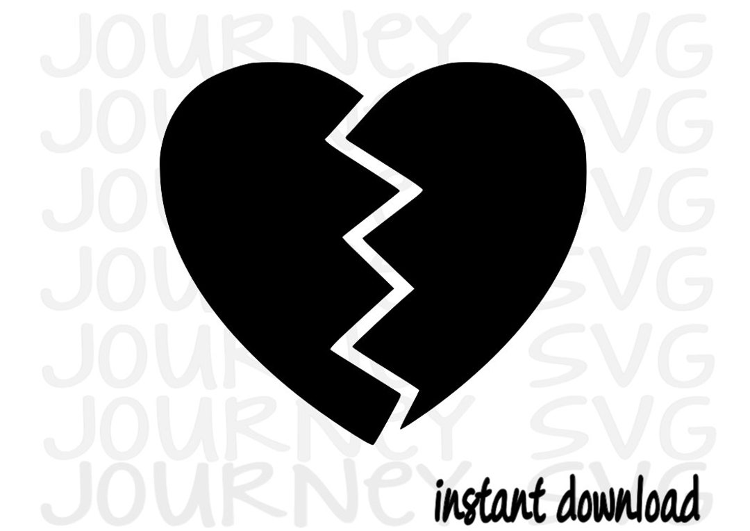 Broken Heart SVG, Heart SVG - Etsy
