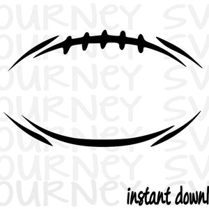 May include: Black and white silhouette of an American football. The football has laces and a pointed end. The image is on a white background with the text "instant download" at the bottom.