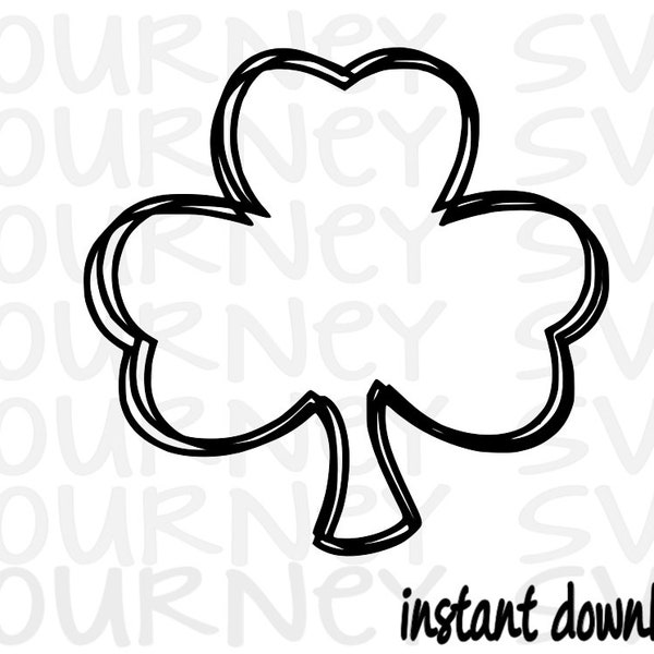 Clover SVG, Lucky SVG, Shamrock SVG, St. Patrick's Day svg, Shamrock Outline