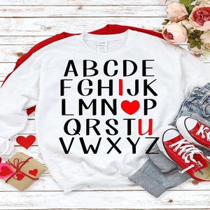 ABC Kocham Cię Walentynkowy plik SVG, Walentynkowy SVG, Walentynkowy SVG, Miłość SVG, Nauczyciel SVG