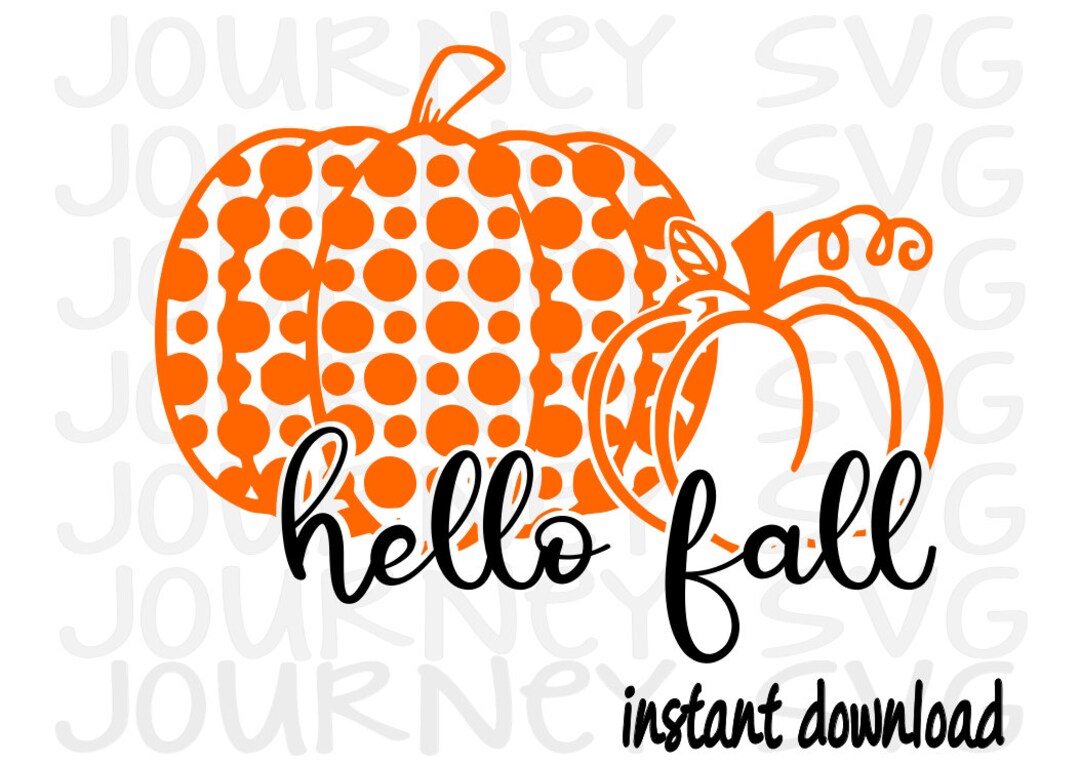 Hello Fall SVG, Fall SVG, Pumpkin SVG - Etsy