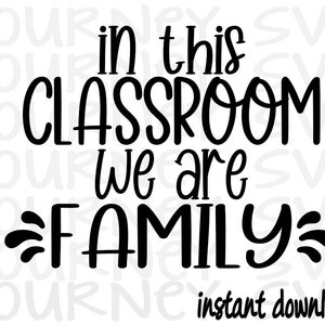 In diesem Klassenzimmer sind wir Familie SVG, Klassenzimmer SVG, Klassenzimmer Dekor SVG